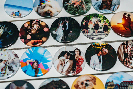 Set of 9 - Round 2.25" Custom Photo Magnets