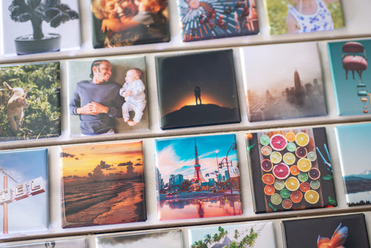 Set of 9 - Square 2x2" Custom Photo Magnets